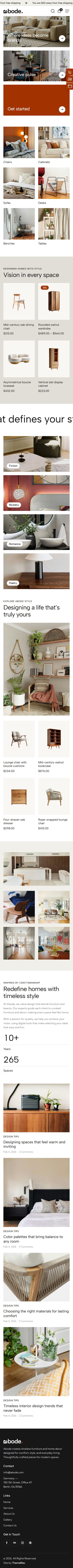 Abode – Premium Responsive Furniture Store WordPress Theme theme — Mobile preview