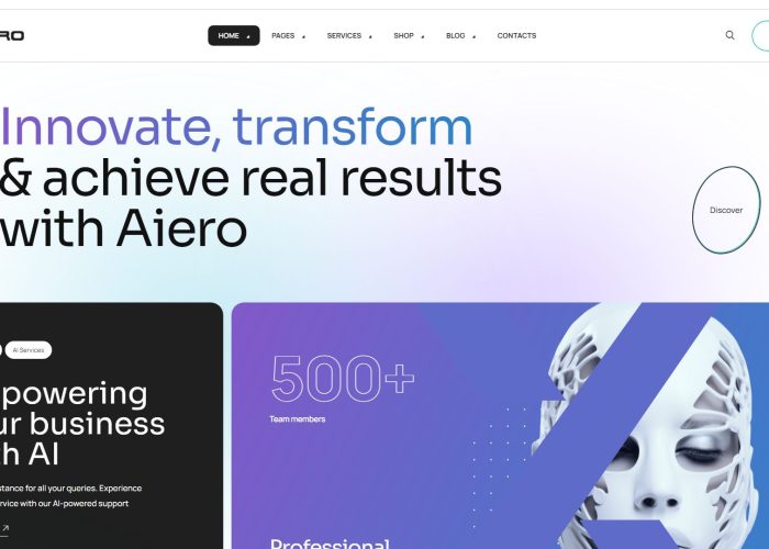 Aiero – AI Agency & Technology WordPress Theme