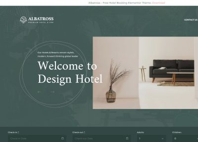 Albatross – Free Responsive Hotel Booking WordPress Theme