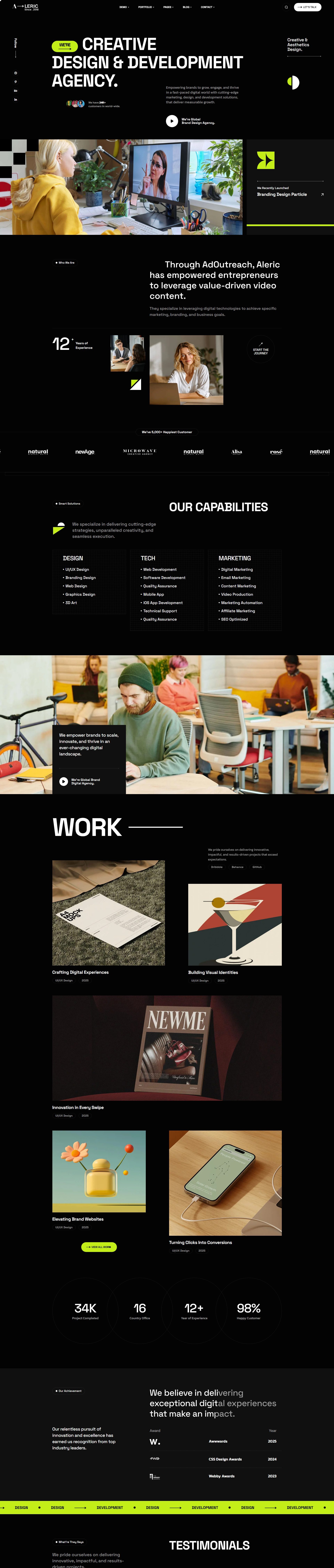 Aleric Dark Mode Agency HTML Template