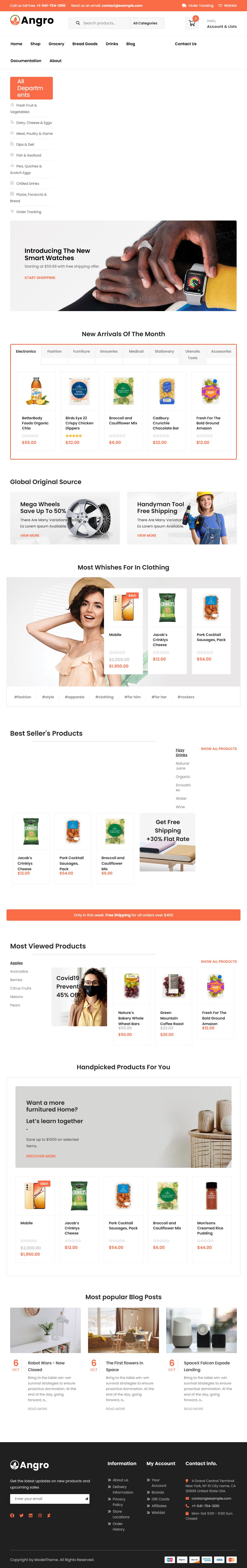 Angro – Premium Responsive B2B and Wholesale WooCommerce Theme theme — Tablet preview