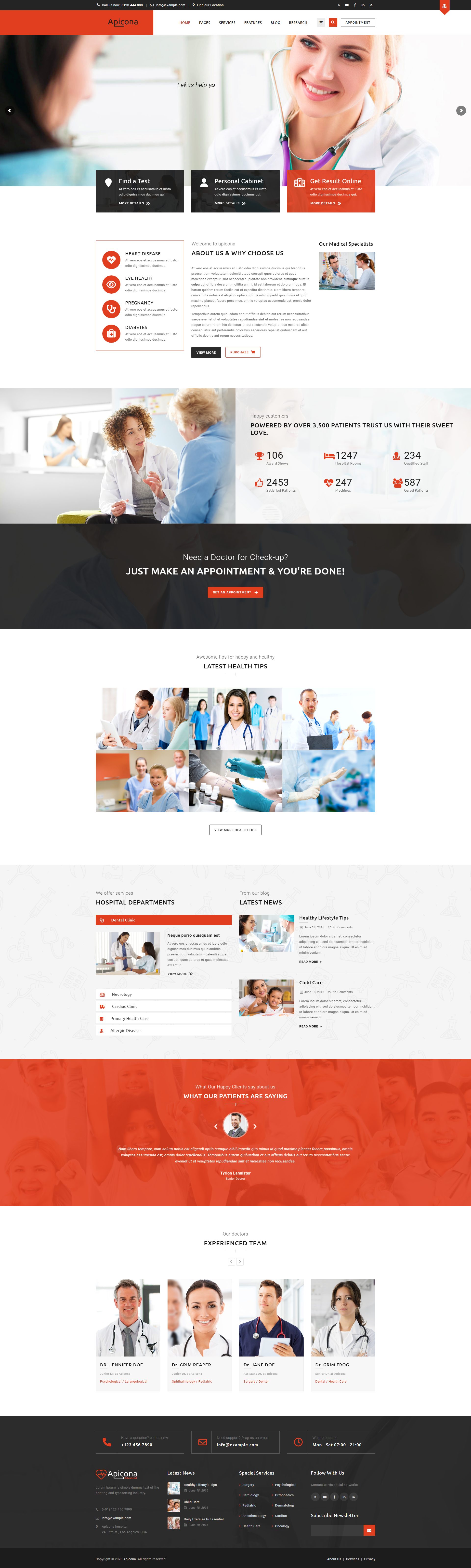 Apicona Doctor WordPress Theme
