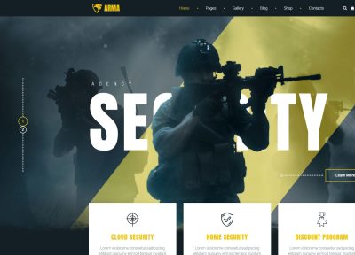 Arma – Premium Responsive Military Service & Security WordPress Theme
