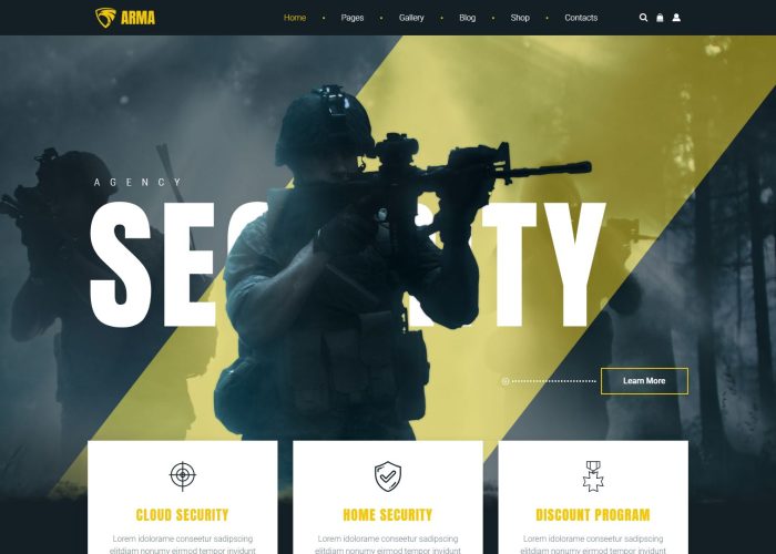Arma – Premium Responsive Military Service & Security WordPress Theme
