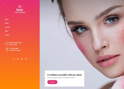 Betty – Premium Responsive Beauty Salon & Makeup HTML5 Template