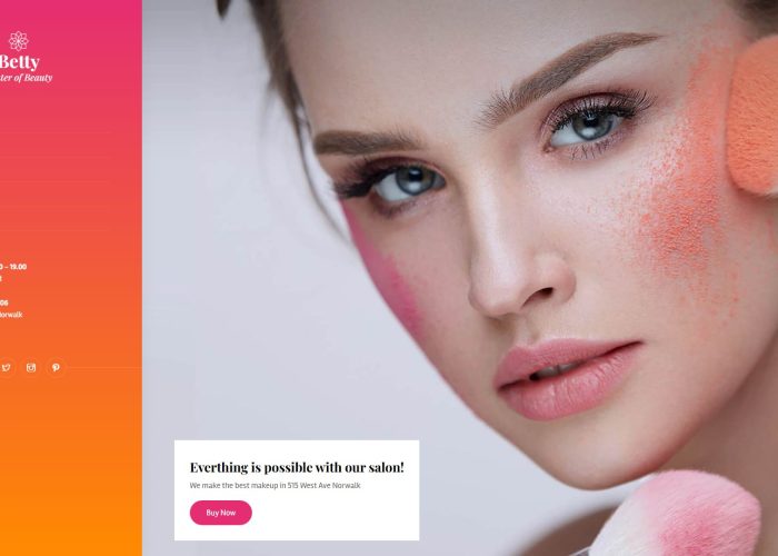 Betty – Premium Responsive Beauty Salon & Makeup HTML5 Template