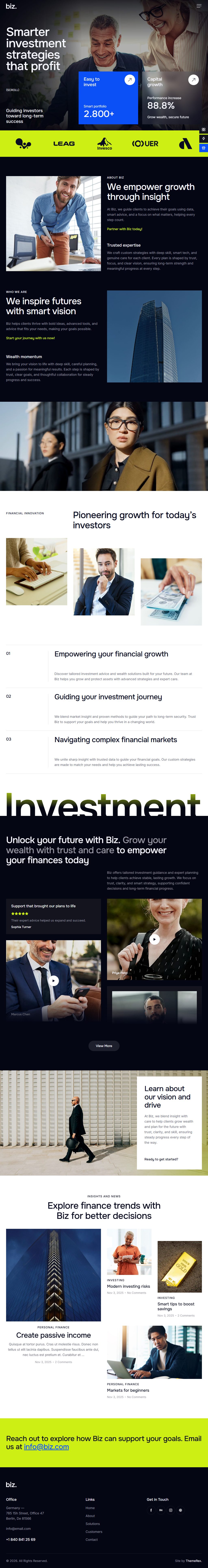 Biz – Premium Responsive Business Multipurpose Elementor WordPress Theme theme — Tablet preview