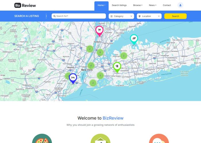 BizReview – Premium Responsive Directory Listing Drupal 11 Theme