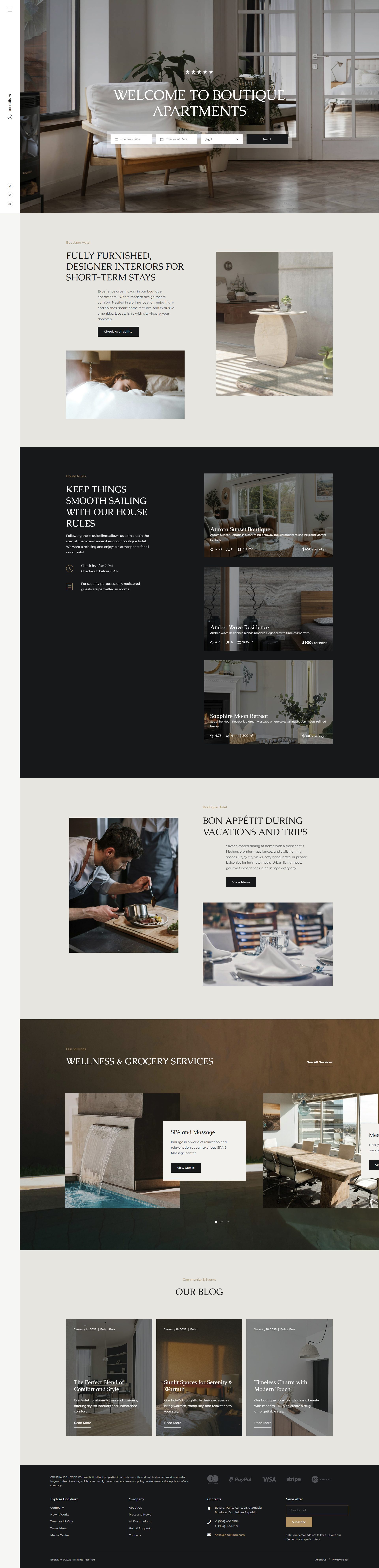 Booklium – Premium Responsive Vacation Rental WordPress Theme theme — Desktop preview