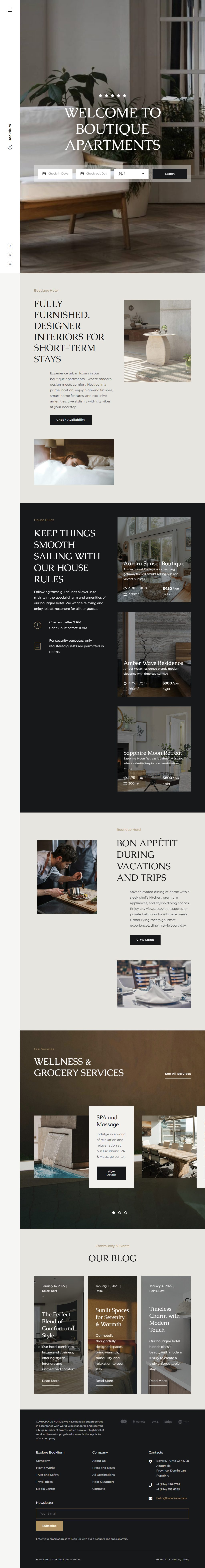 Booklium – Premium Responsive Vacation Rental WordPress Theme theme — Tablet preview