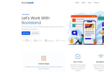 Bootsland – Premium Responsive Landing Page HTML5 Template