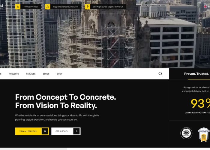 Buildnest – Premium Responsive Construction WordPress Theme