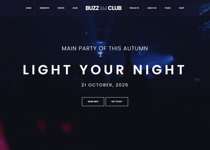Buzz Club – Premium Responsive Night Club, DJ and Music Festival WordPress Theme