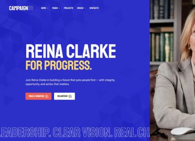 Campaigner – Premium Responsive Political Candidate & Election WordPress Theme