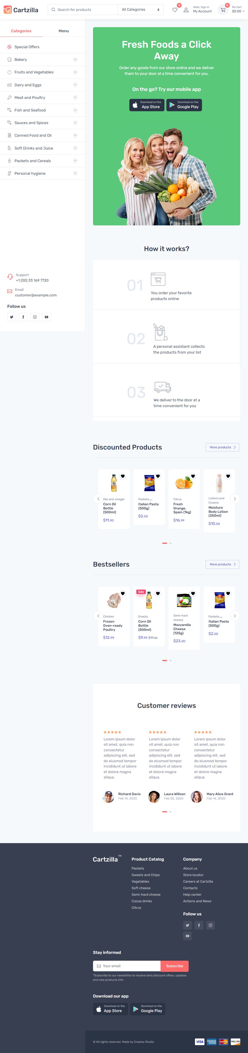 Cartzilla – Premium Responsive Grocery Store & Marketplace WordPress Theme theme — Tablet preview