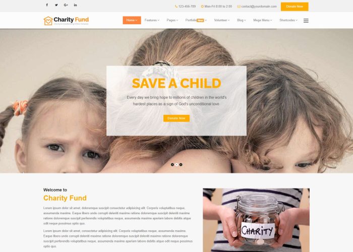 CharityFund – Premium Responsive Nonprofit Charity HTML5 Template
