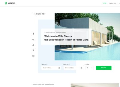 Ciestra – Premium Responsive Resort and Villa Rental WordPress Theme