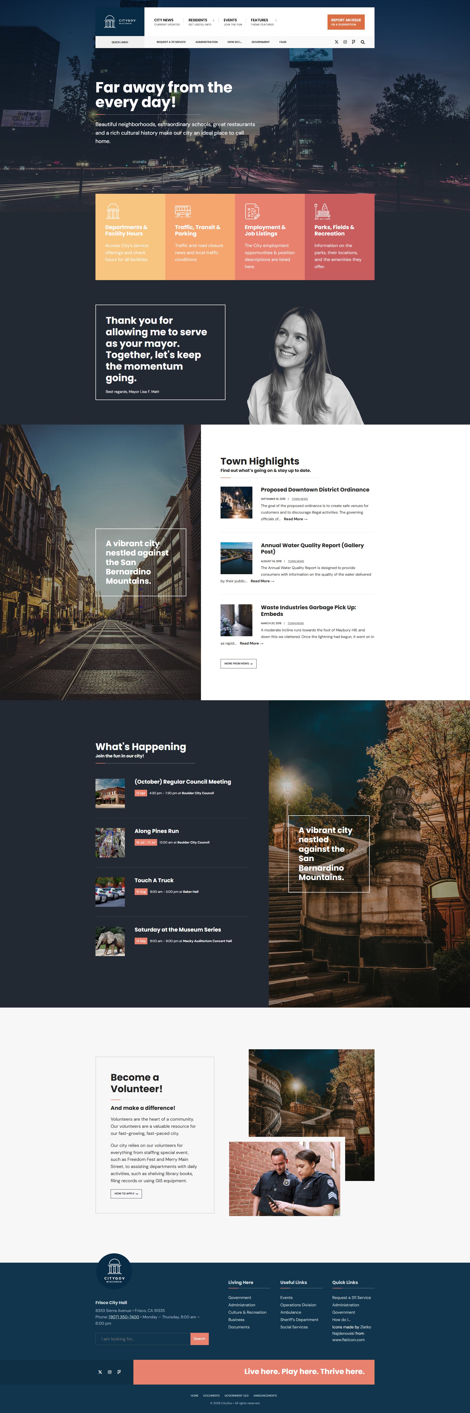 CityGov – Premium Responsive City Government & Municipal WordPress Theme theme — Desktop preview