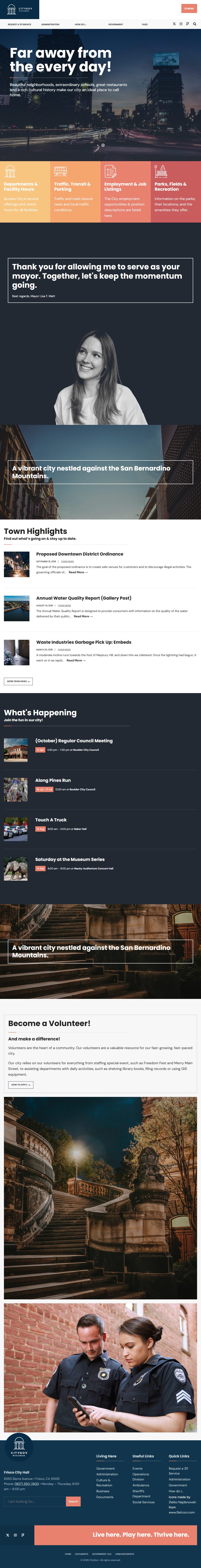 CityGov – Premium Responsive City Government & Municipal WordPress Theme theme — Tablet preview