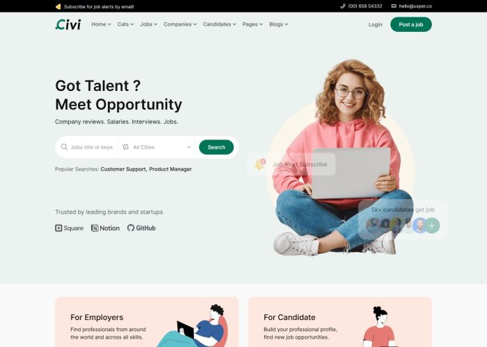 Civi – Premium Responsive Job Board WordPress Theme