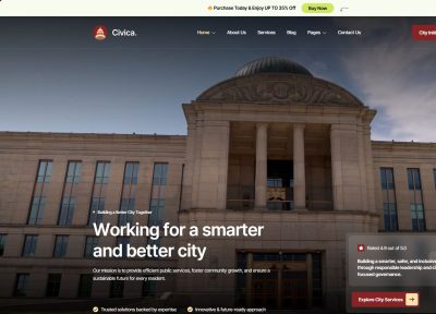 Civica – Premium Responsive City Government & Municipal WordPress Theme