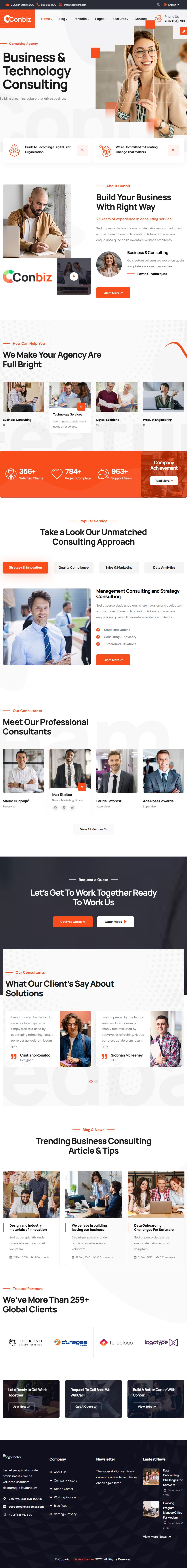 Conbiz – Premium Responsive Consultancy Business Drupal Theme theme — Tablet preview