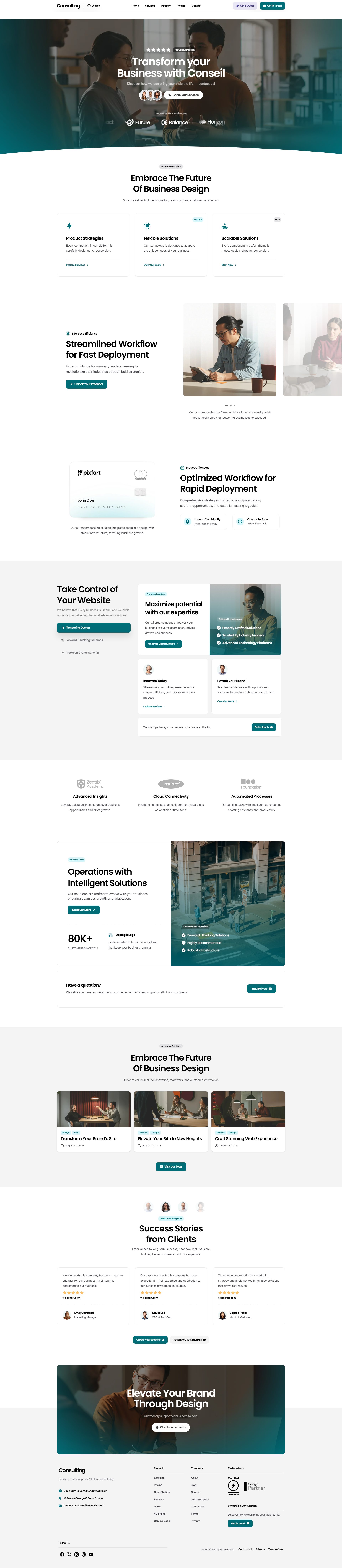 Conseil – Premium Responsive Business Elementor WordPress Theme theme — Desktop preview