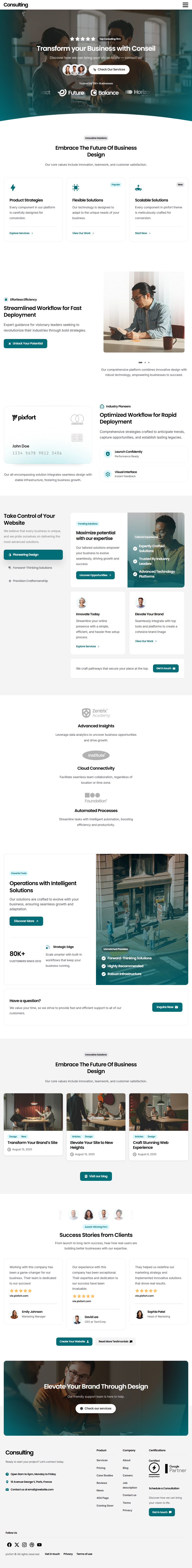 Conseil – Premium Responsive Business Elementor WordPress Theme theme — Tablet preview