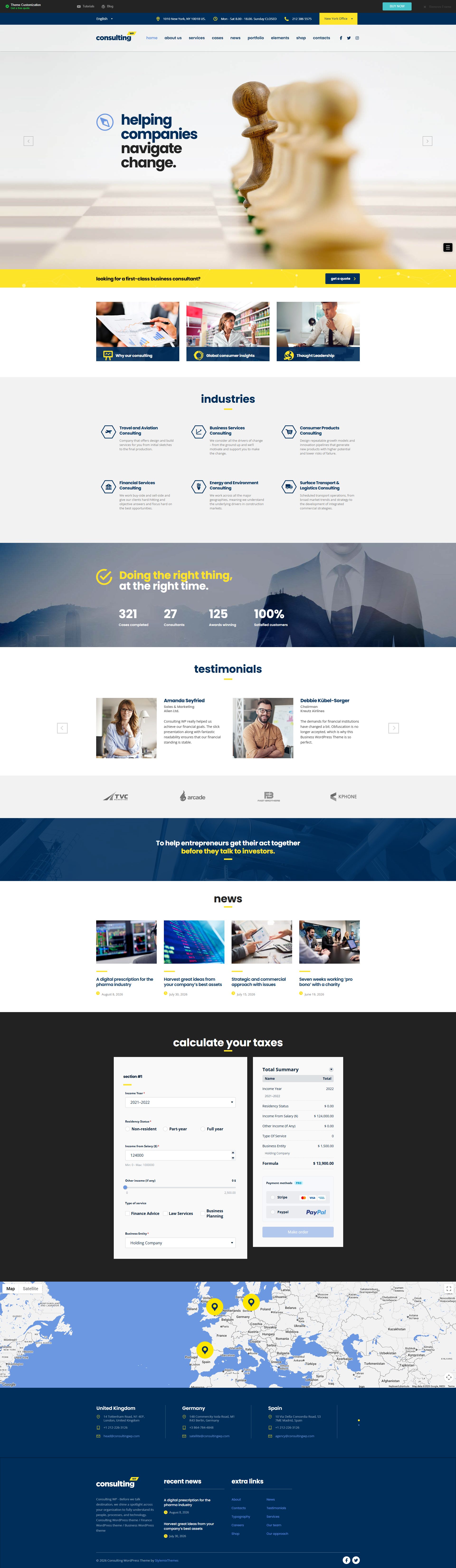 Consulting – Premium Responsive Business & Finance WordPress Theme theme — Desktop preview