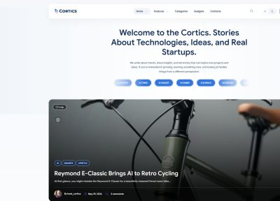 Cortics – Premium Responsive Thematic Blog & Magazine WordPress Theme