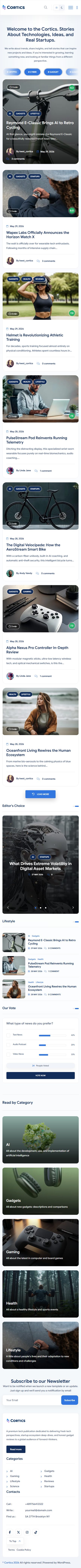 Cortics – Premium Responsive Thematic Blog & Magazine WordPress Theme theme — Mobile preview