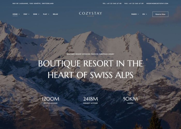CozyStay – Premium Responsive Hotel Booking WordPress Theme