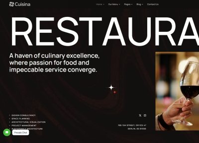 Cuisina – Premium Responsive Restaurant Bar & Cafe WordPress Theme
