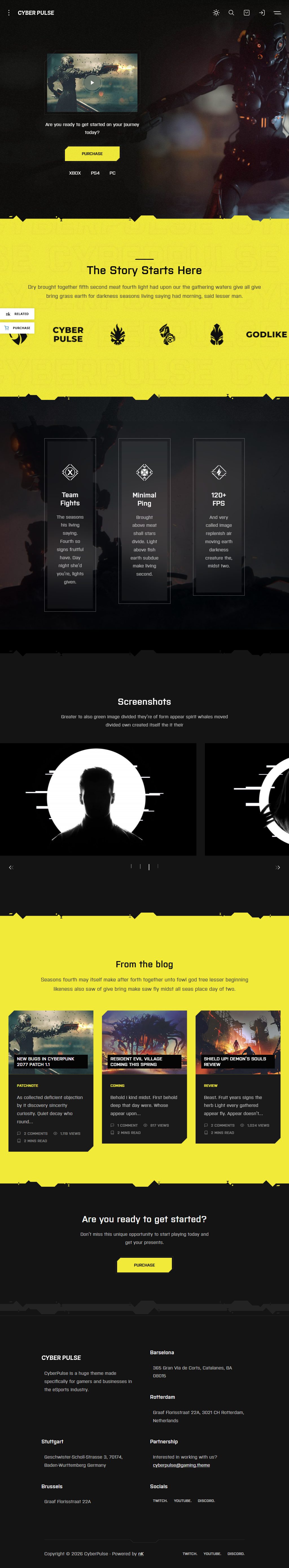 CyberPulse – Premium Responsive Gaming WordPress Theme theme — Tablet preview