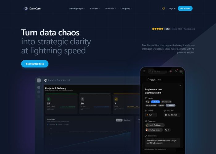 DashCore – Premium Responsive Next.js SaaS & Startup Template