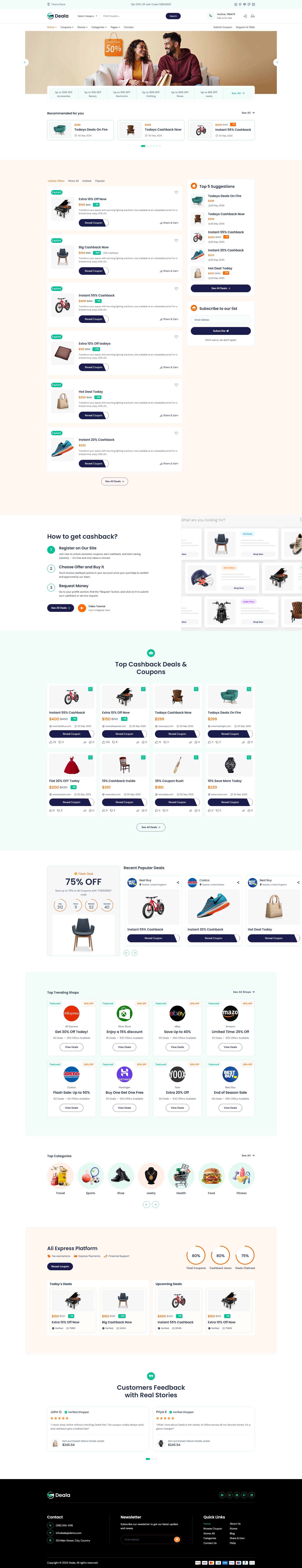 Deala – Premium Responsive Coupons & Deals Affiliate WordPress Theme theme — Desktop preview