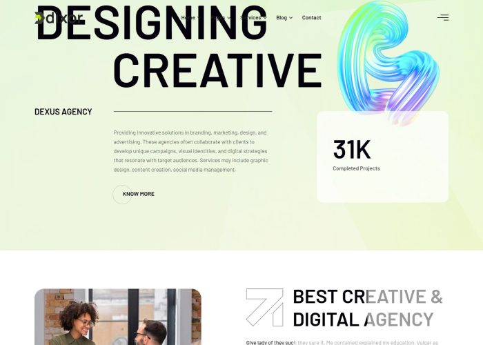 Dixor – Premium Responsive GSAP Creative Agency WordPress Theme