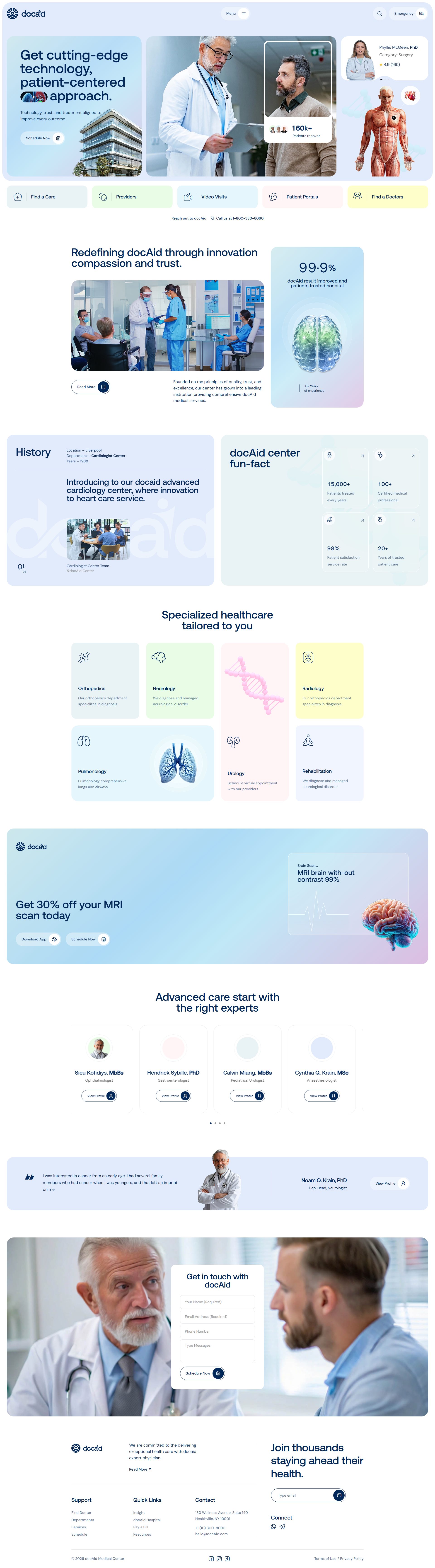 Docaid – Premium Responsive Medical Doctor WordPress Theme theme — Desktop preview