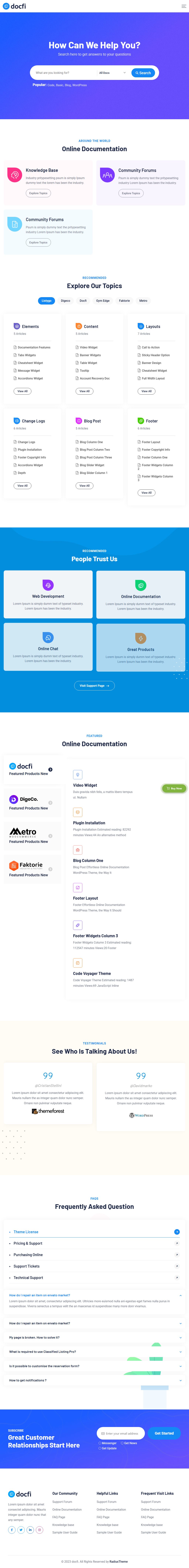 Docfi – Premium Responsive Documentation & Knowledge Base WordPress Theme theme — Tablet preview