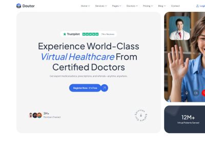 Doutor – Premium Responsive Telemedicine Doctor & Medical React Next.js Template