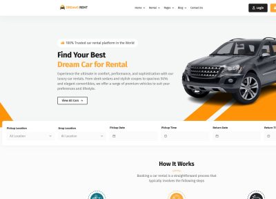 Dreams Rent – Premium Responsive Car Rental WordPress Theme
