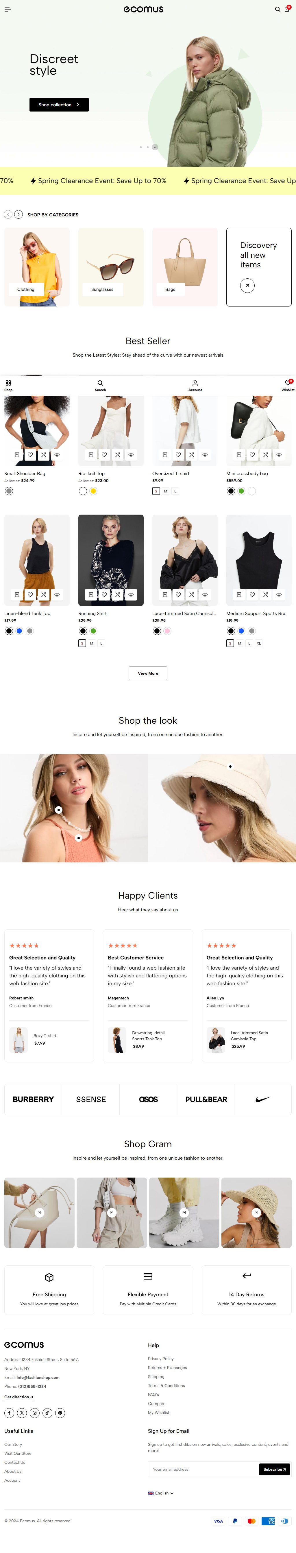 Ecomus – Premium Responsive Multipurpose eCommerce Magento 2 Theme theme — Tablet preview
