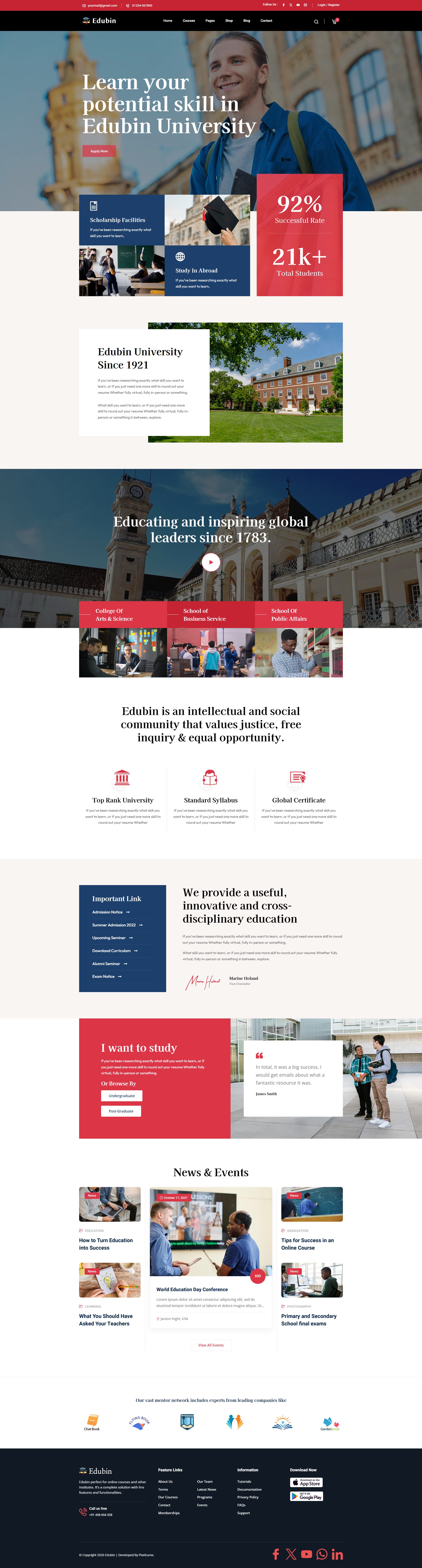 Edubin WordPress University Theme