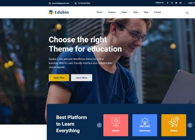 Edubin – Premium Responsive LMS & Education WordPress Theme