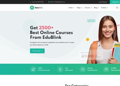 EduBlink – Premium Responsive Online Course & Education WordPress Theme