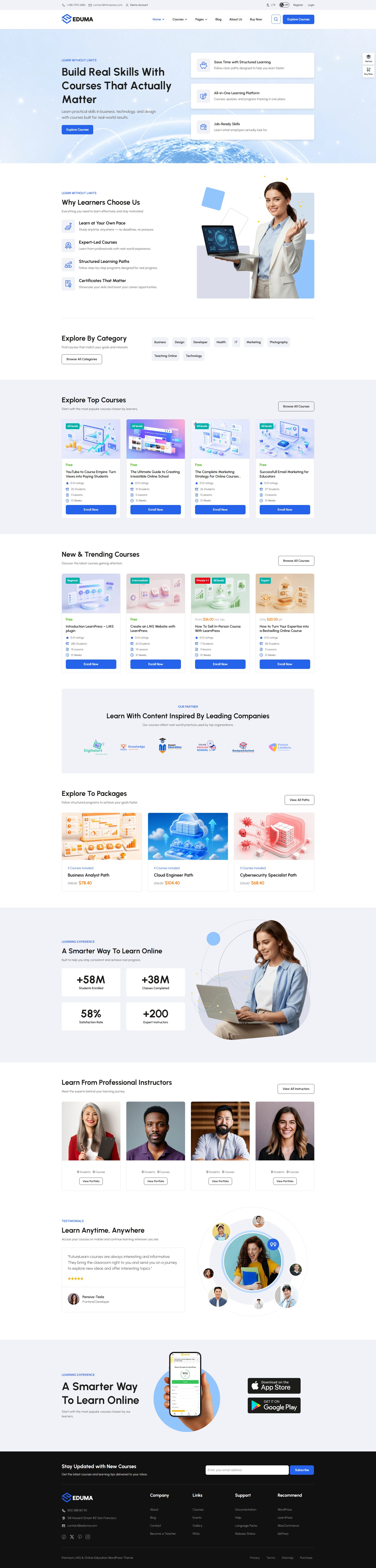 Eduma – Premium Responsive LMS & Education WordPress Theme theme — Desktop preview