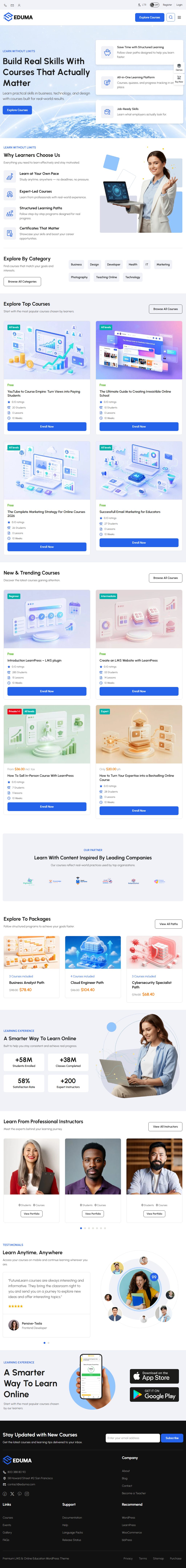 Eduma – Premium Responsive LMS & Education WordPress Theme theme — Tablet preview
