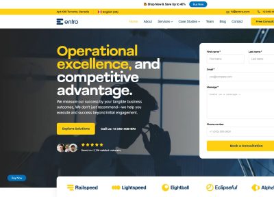 Entro – Premium Responsive Multipurpose Elementor WordPress Theme