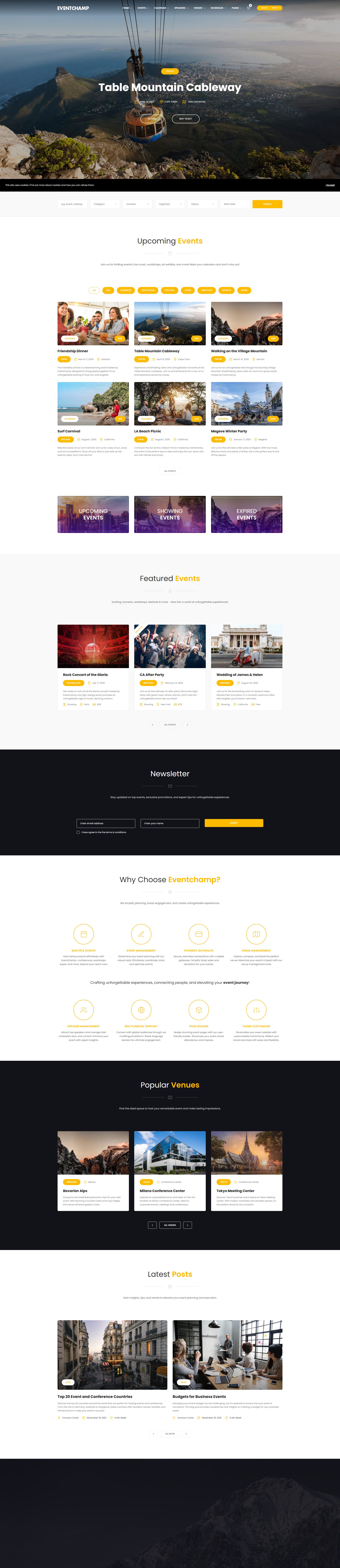 Event Champ – Premium Responsive Multiple Events & Conference WordPress Theme theme — Desktop preview