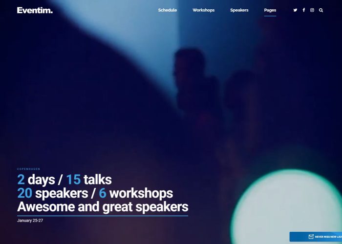 Eventim – Premium Responsive Event and Conference WordPress Theme
